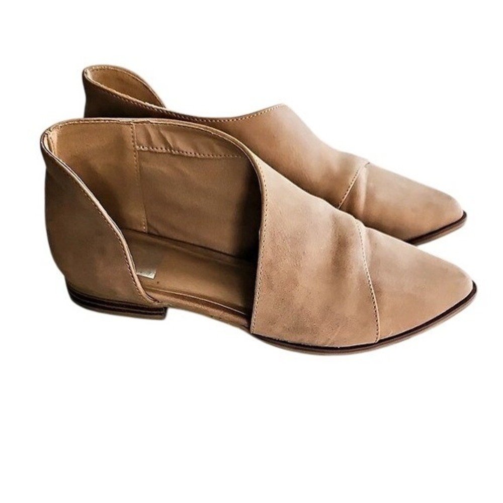 DV Dolce Vita Fido Pointed Toe D'Orsay Flat Minimalist Tan 7.5